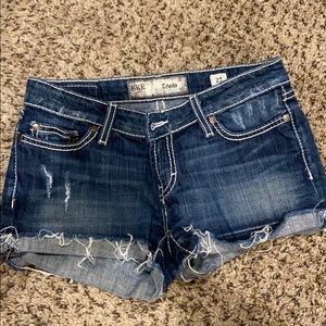 BKE Stella Low Rise Denim Jean Shorts Size 27